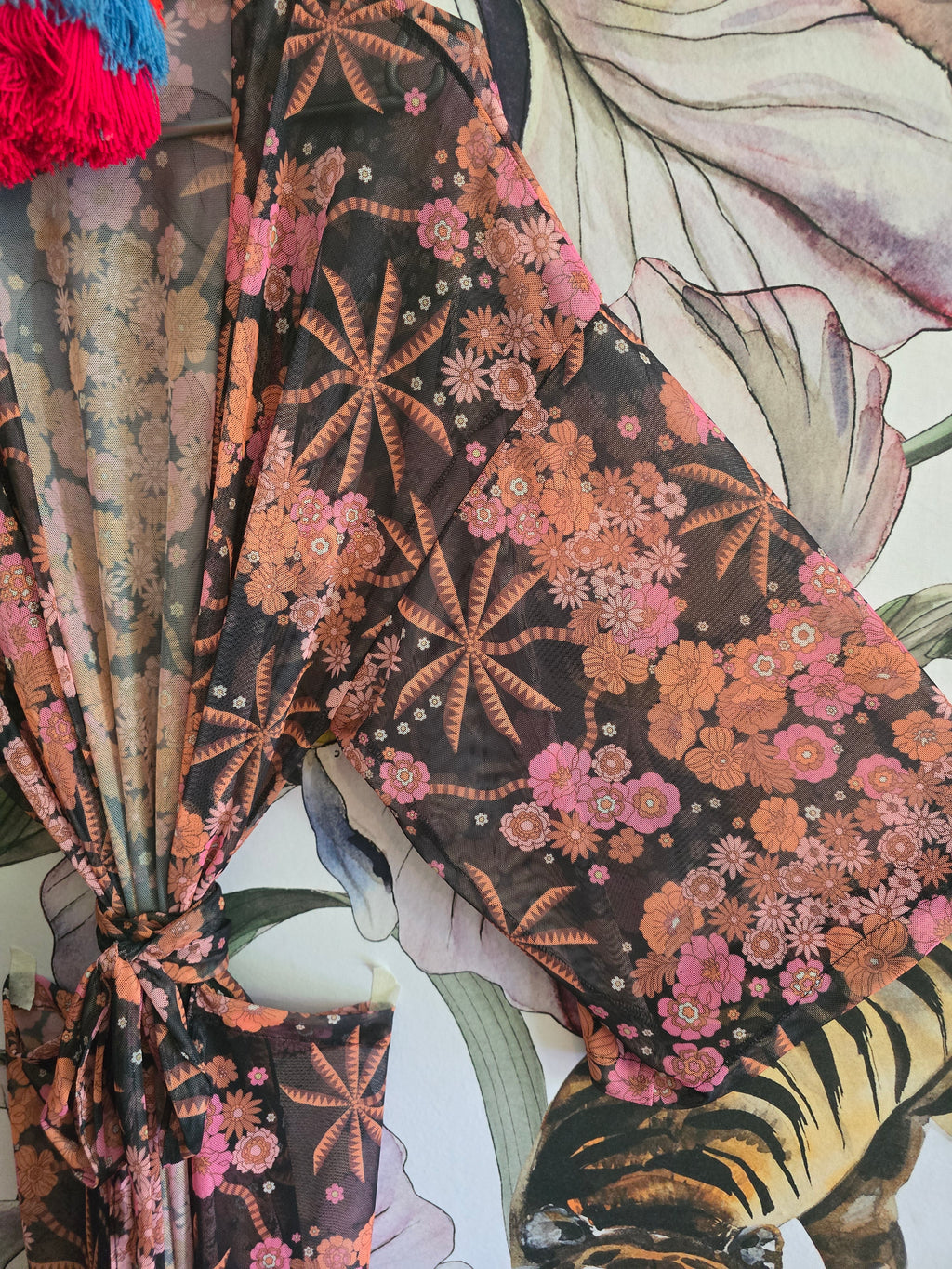 The Palm & Palm mesh kimono