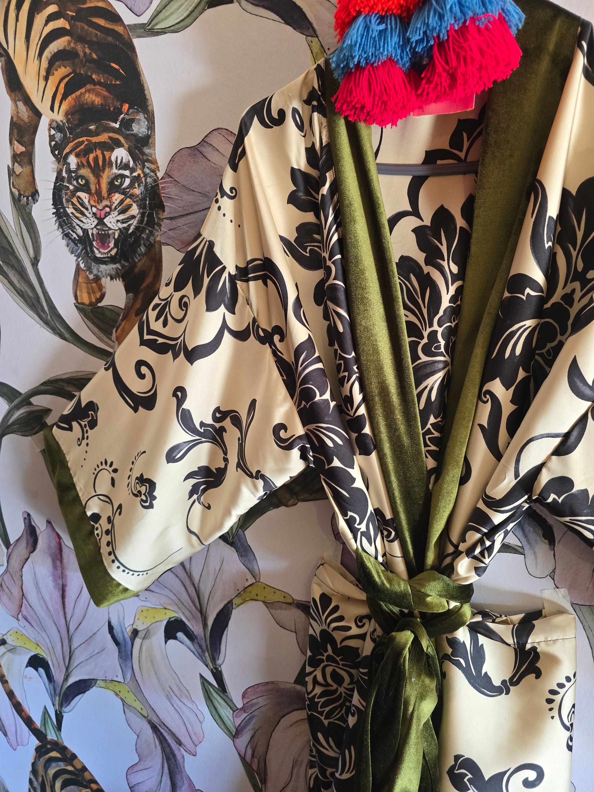 The JAPANDI SATIN & VELVET KIMONO