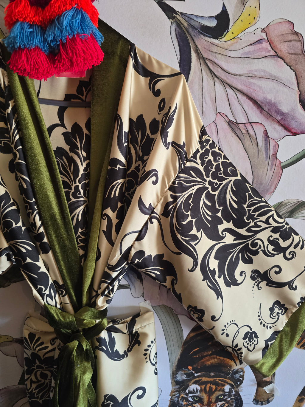 The JAPANDI SATIN & VELVET KIMONO