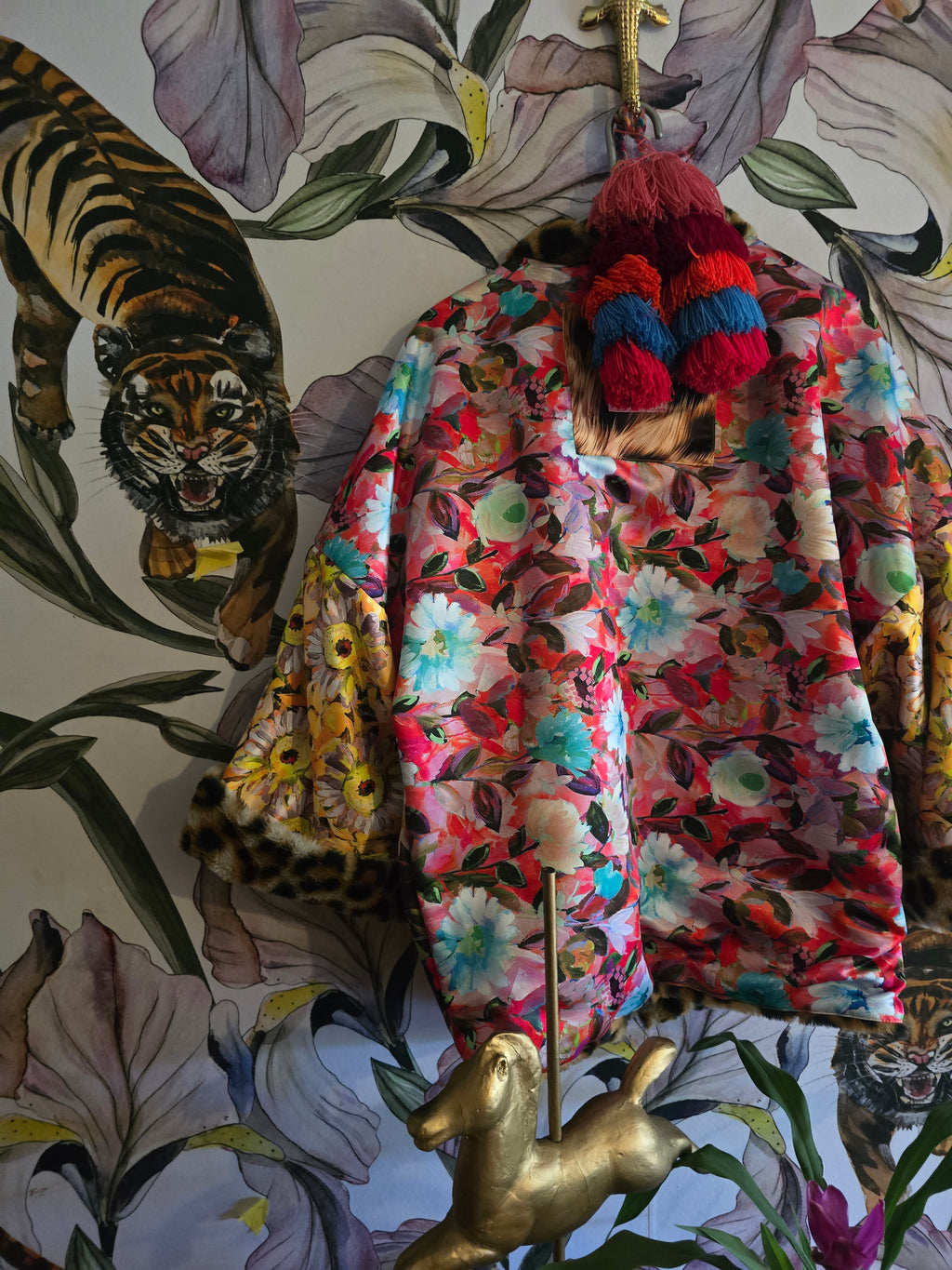 The BOUJEE LEOPARD REVERSIBLE FAUX FUR WITH FLORAL #1