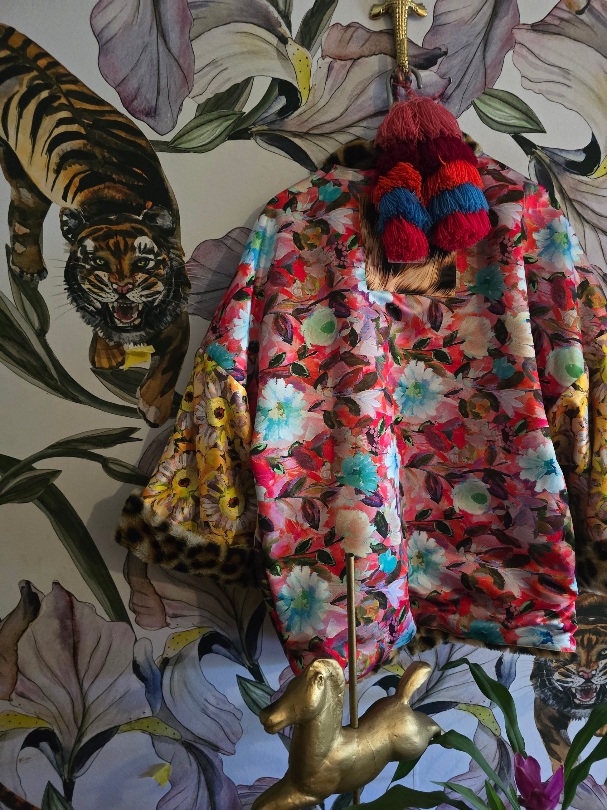 The BOUJEE LEOPARD REVERSIBLE FAUX FUR WITH FLORAL #1