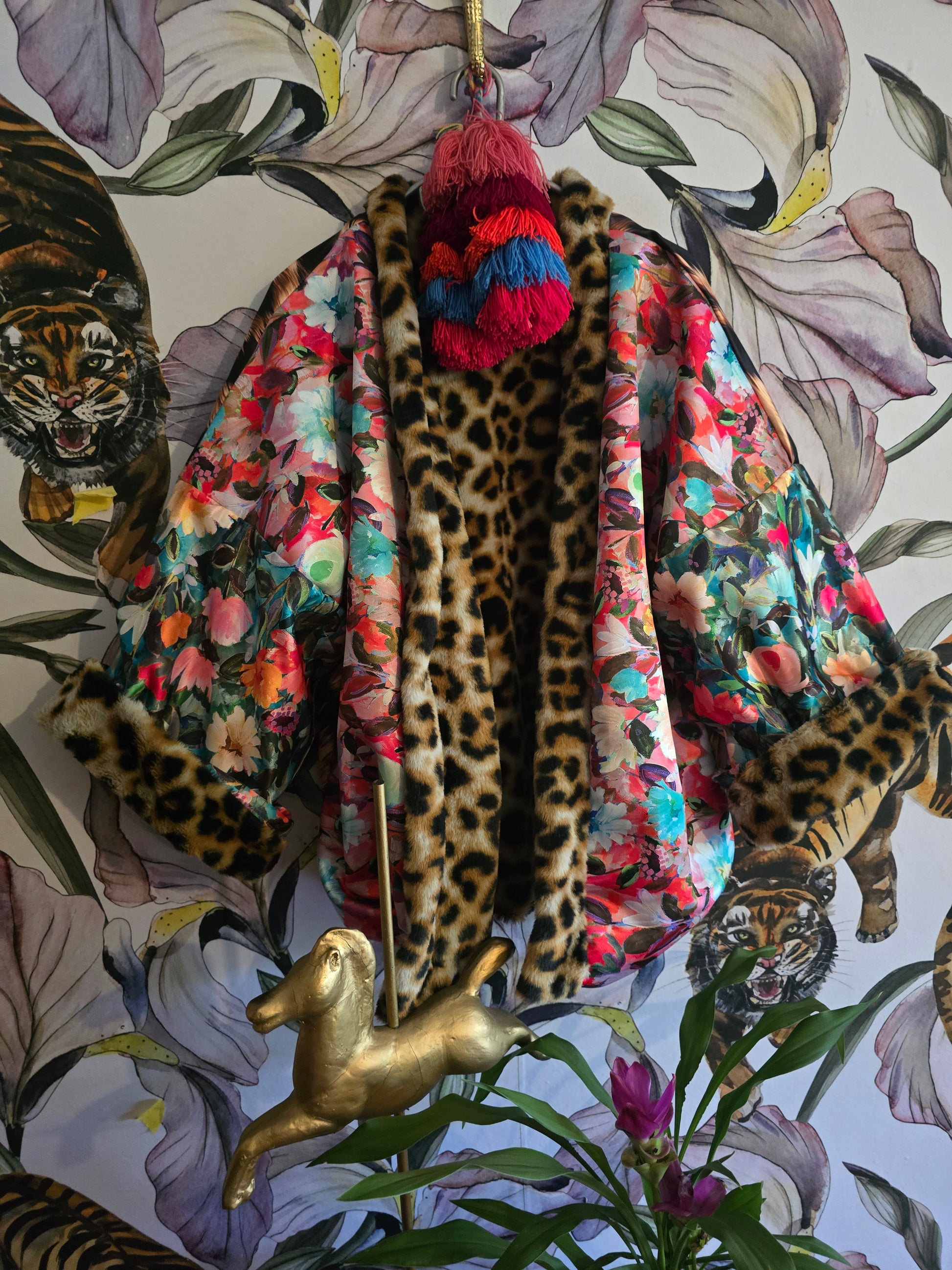 The BOUJEE LEOPARD REVERSIBLE FAUX FUR WITH FLORAL #3