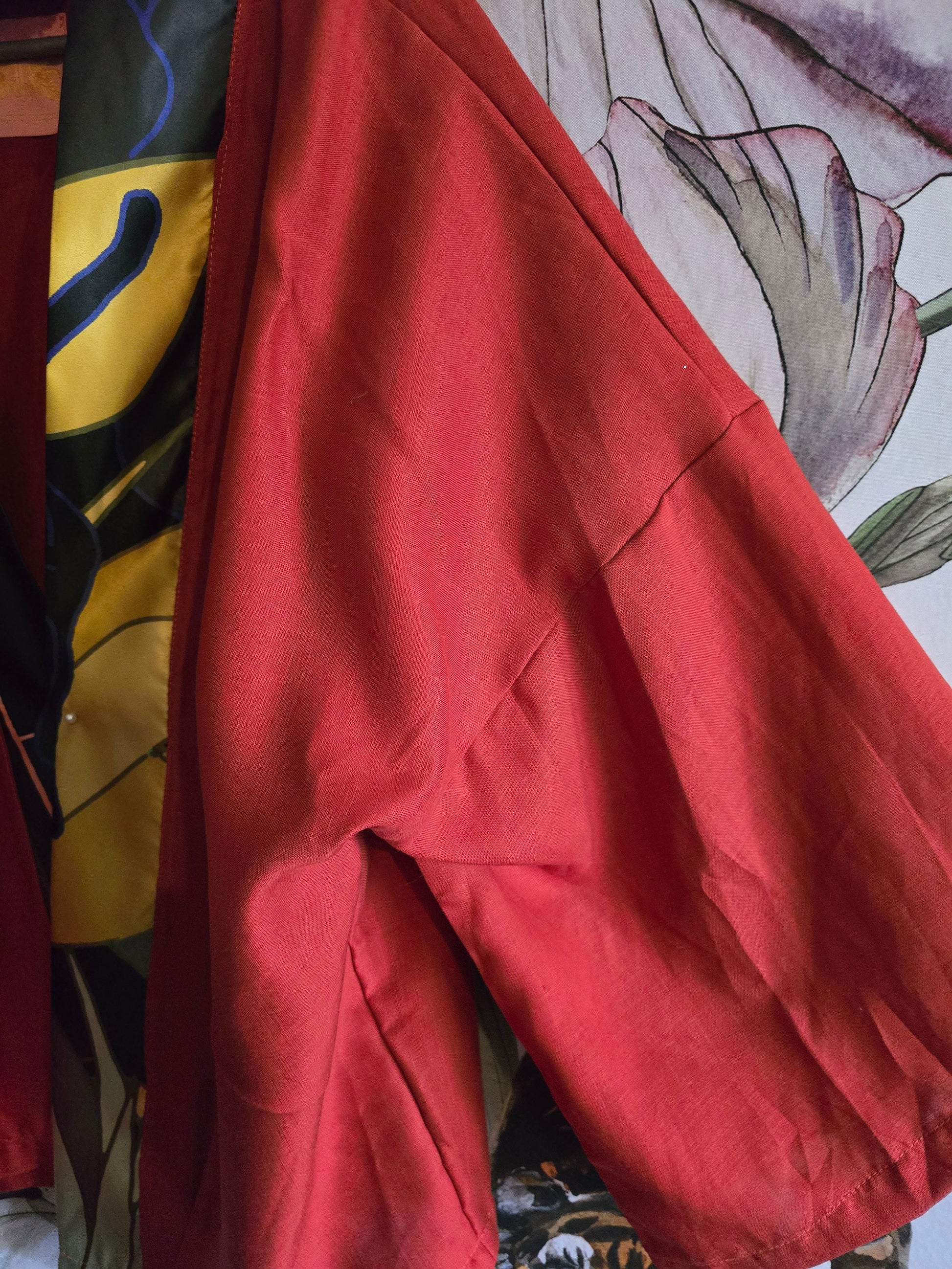 The LINEN KIMONO JACKET ( CROPPED )