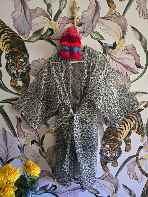 The LEOPARD CARDIE IN SEQUINS.