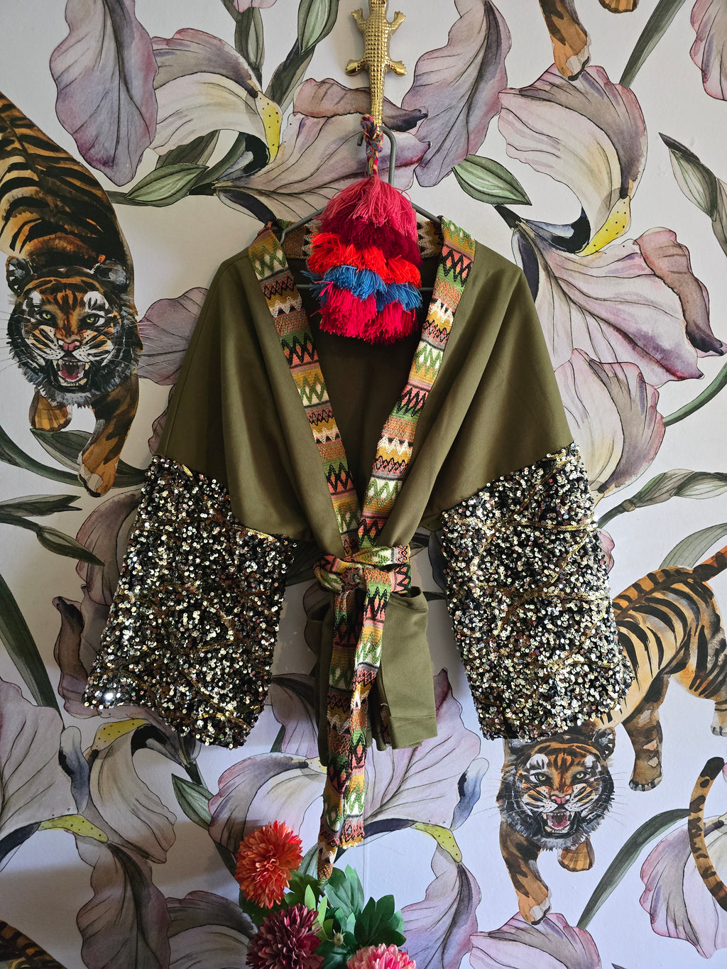 The SAFARI BLING CROPPED KIMONO