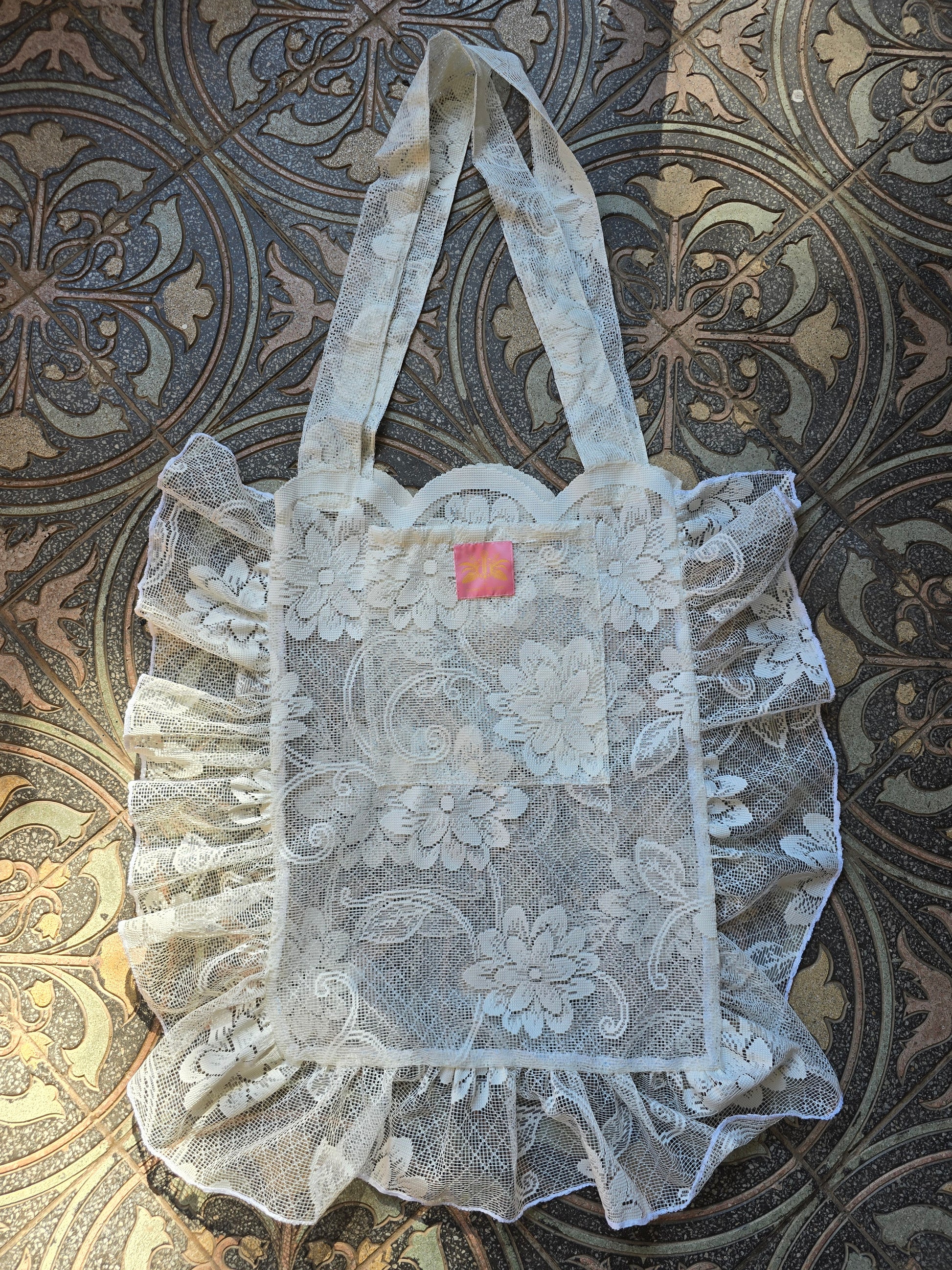 The VINTAGE BOHO LACE BEACH BAG