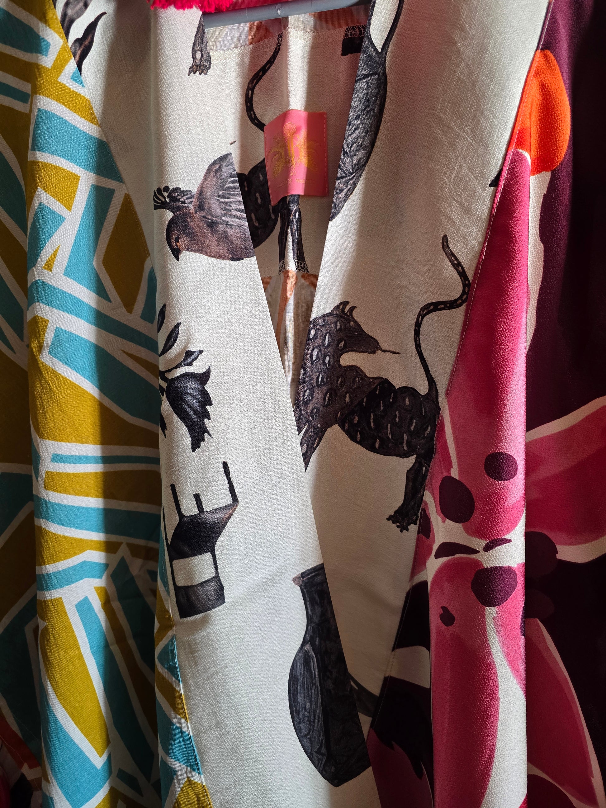 The JAPANDI JUNGLE KIMONO WITH ORANGE BACK