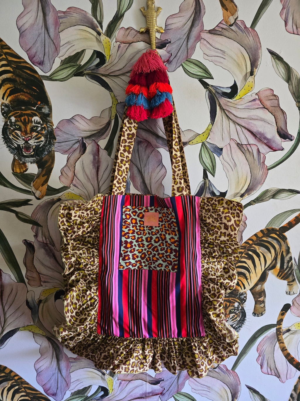 The STRIPE & LEOPARD PARTY TOTE.