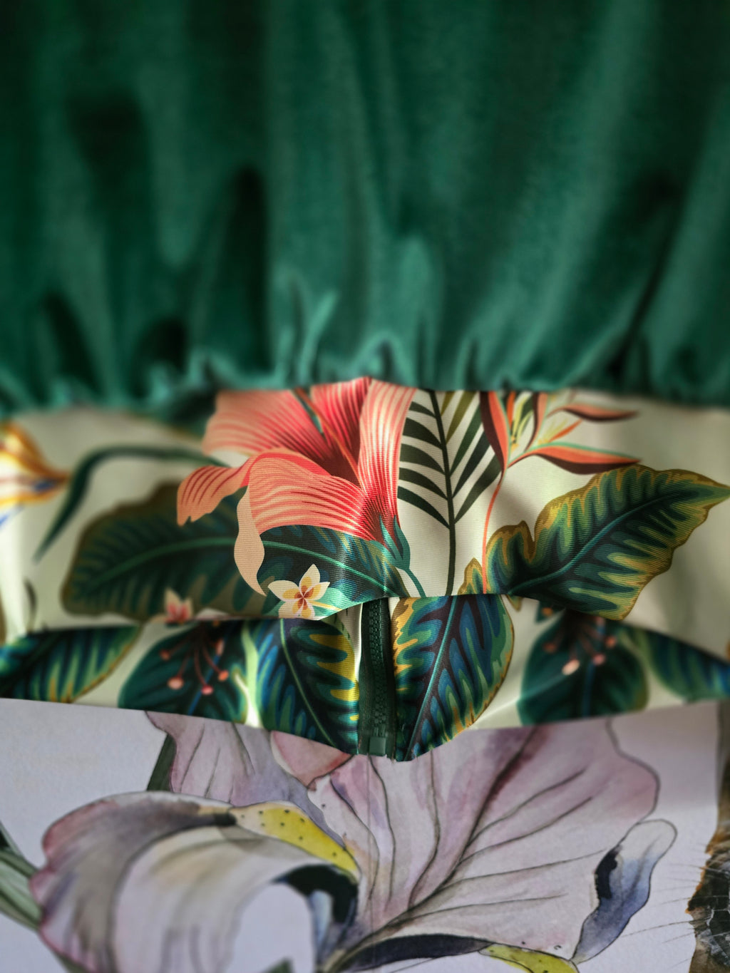 The VELVET/SEQUINS GREEN BOMBER JACKET