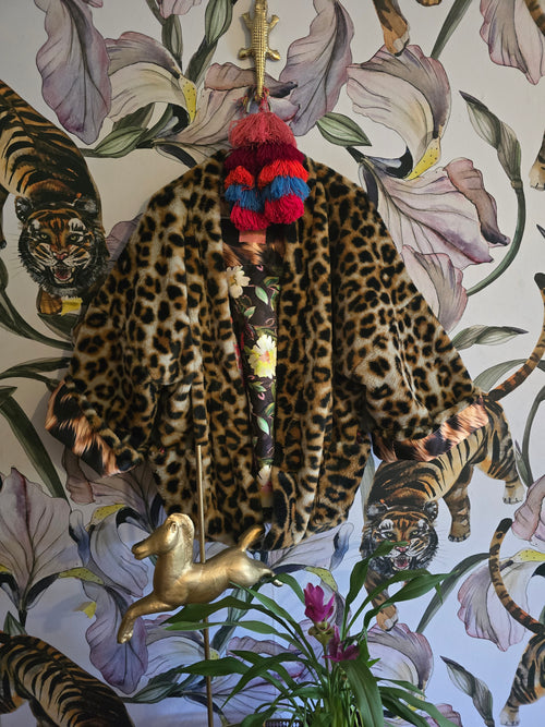 The BOUJEE LEOPARD REVERSIBLE FAUX FUR WITH FLORAL #4