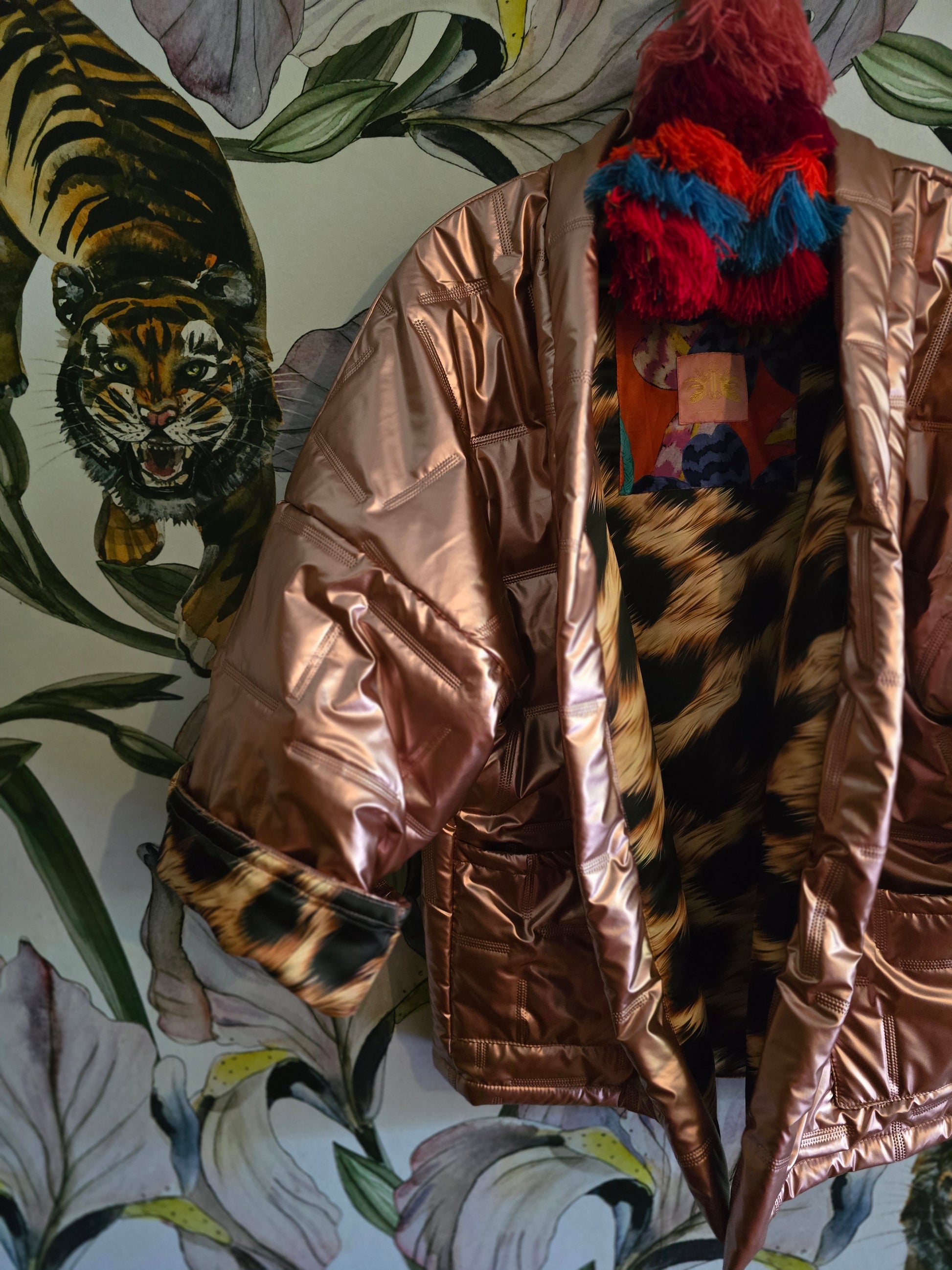 The COOL MOM PINK & LEOPARD REVERSIBLE PUFFER JACKET 🐆 ONLY ONE AVAILABLE