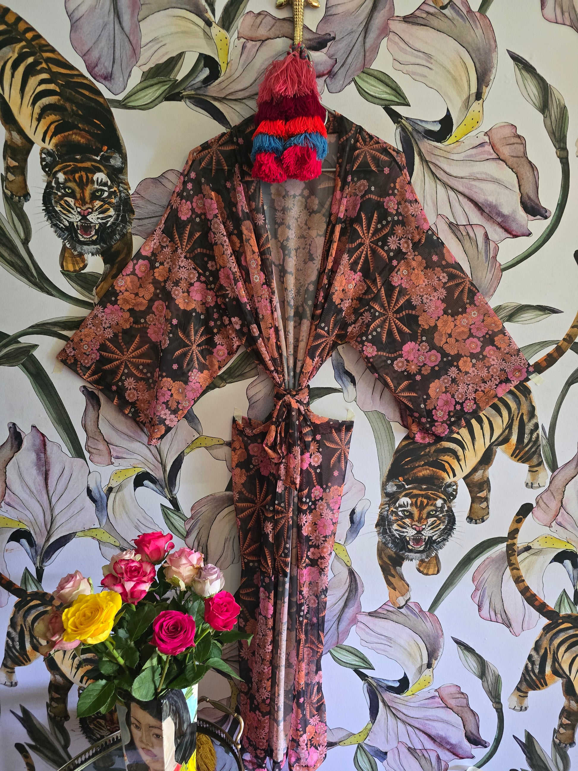 The Palm & Palm mesh kimono