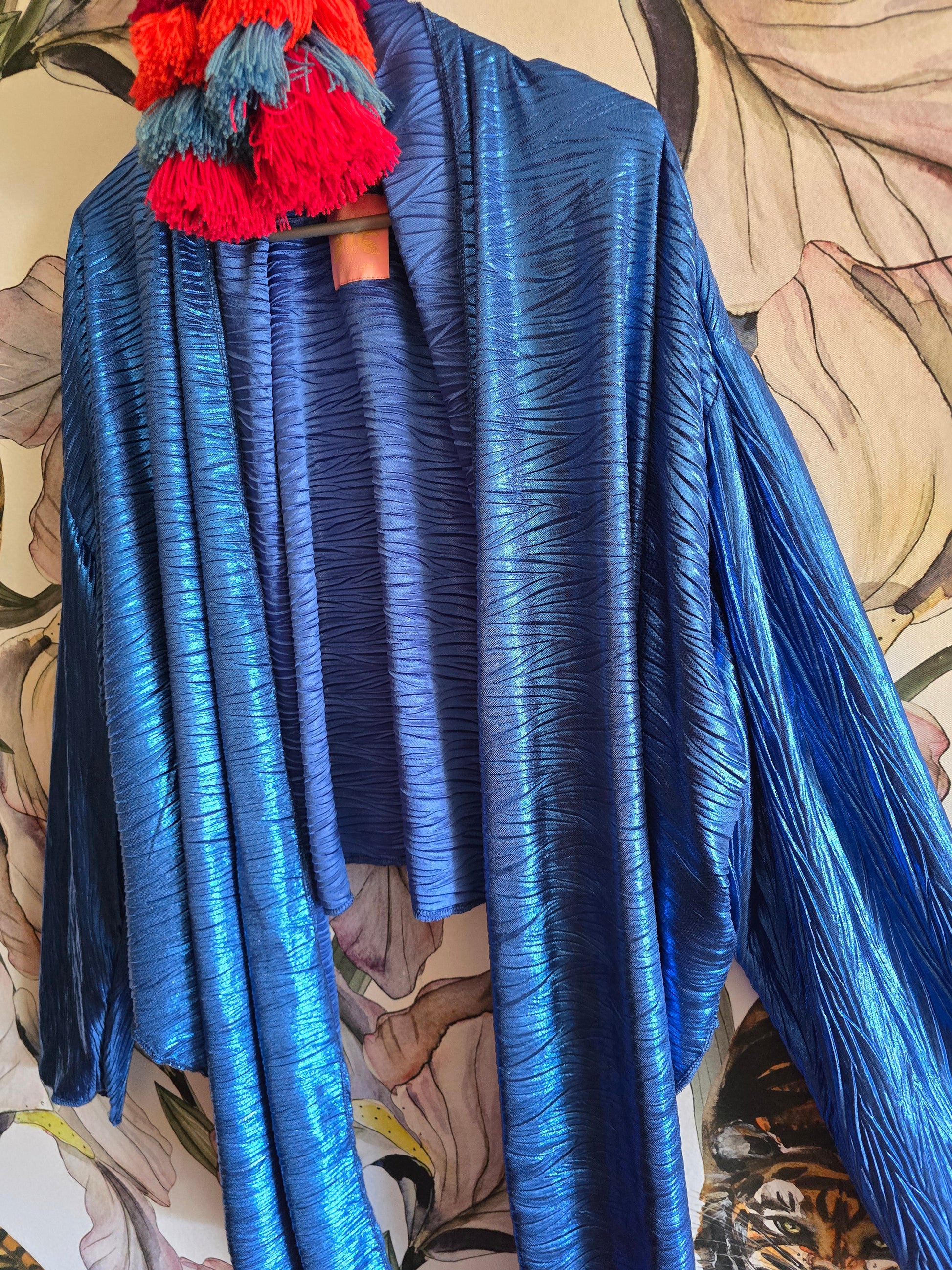 The METALIC BLUE LONG SLEEVE WRAP