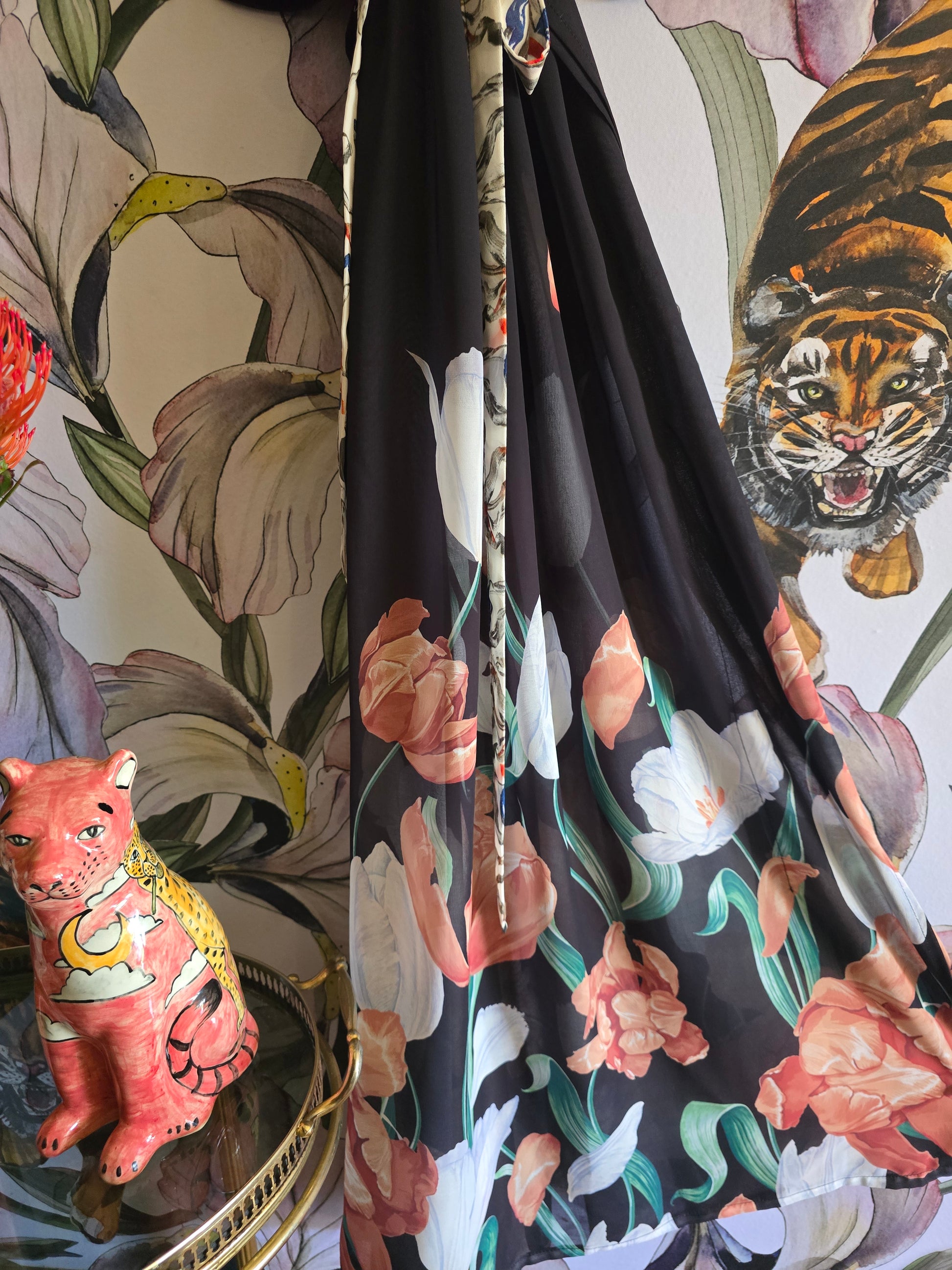 The TULIP LONG KAFTAN DARK NAVY