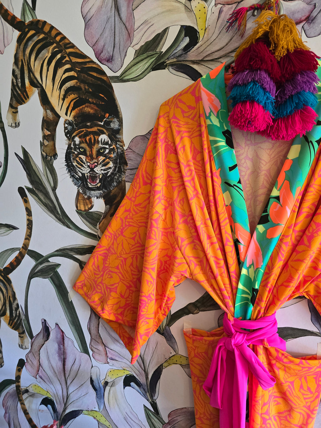 The APRICOT MERMAID BEACH KIMONO