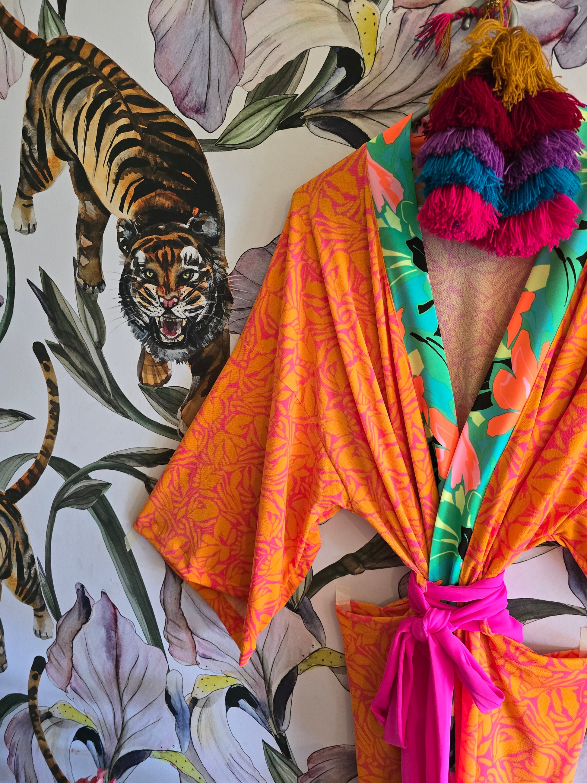 The APRICOT MERMAID BEACH KIMONO