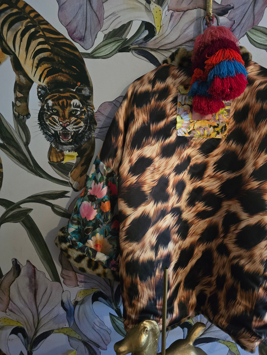 The BOUJEE LEOPARD REVERSIBLE FAUX FUR WITH FLORAL #3