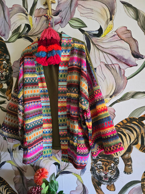 The BOHO & CARGO CROPPED KIMONO