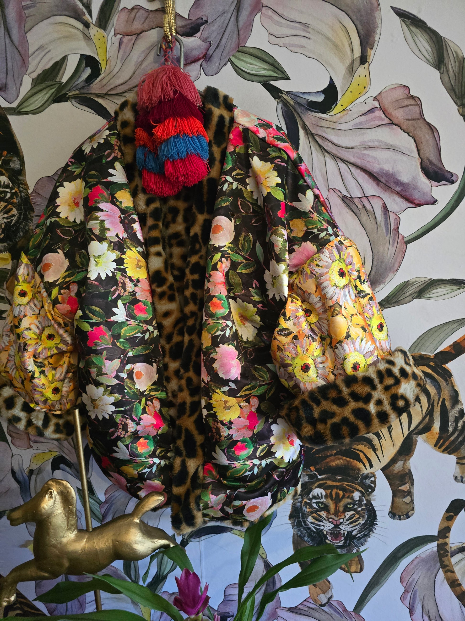 The BOUJEE LEOPARD REVERSIBLE FAUX FUR WITH FLORAL #1