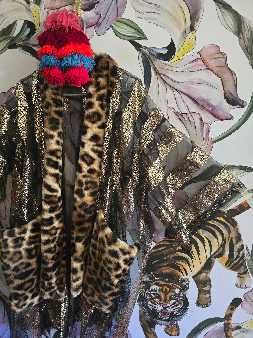 The SEQUINS & FAUX FUR PARTY COAT. MID LENGTH.