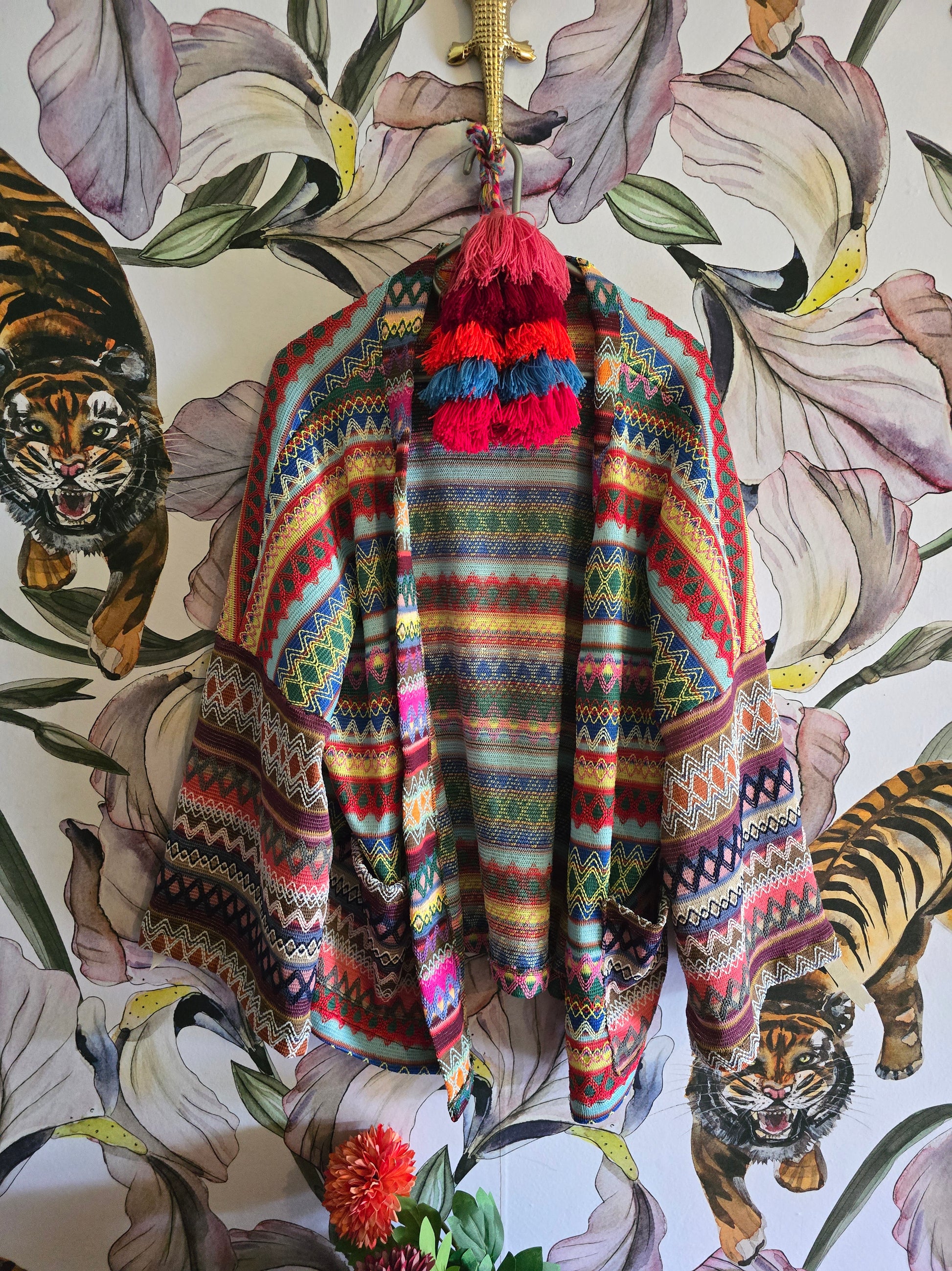 The BOHO KNIT CROPPED KIMONO