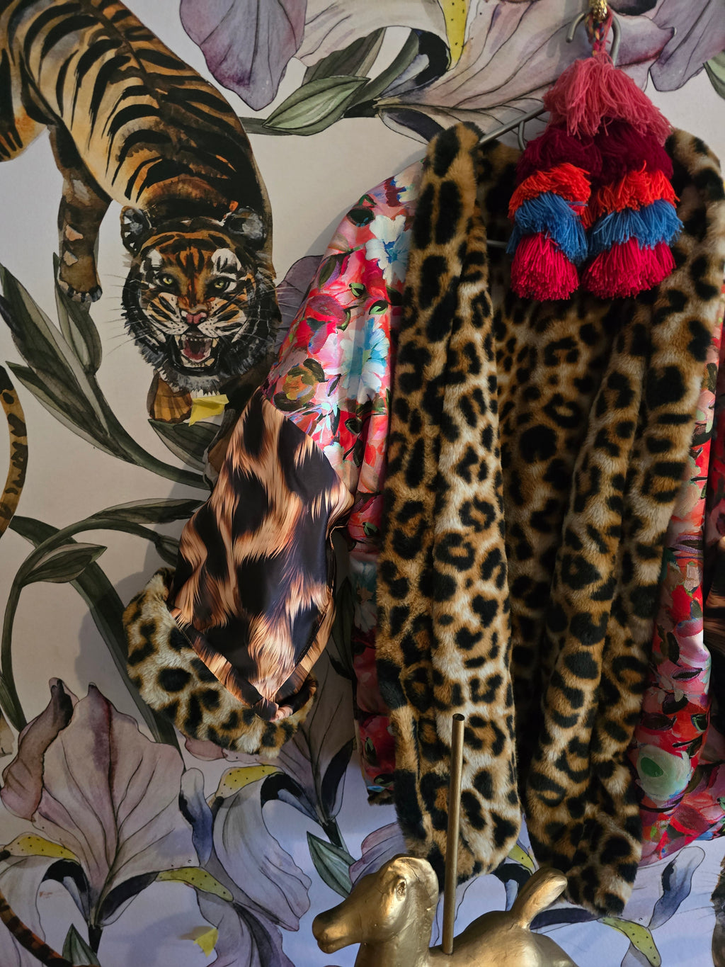 The BOUJEE LEOPARD REVERSIBLE FAUX FUR WITH FLORAL #4