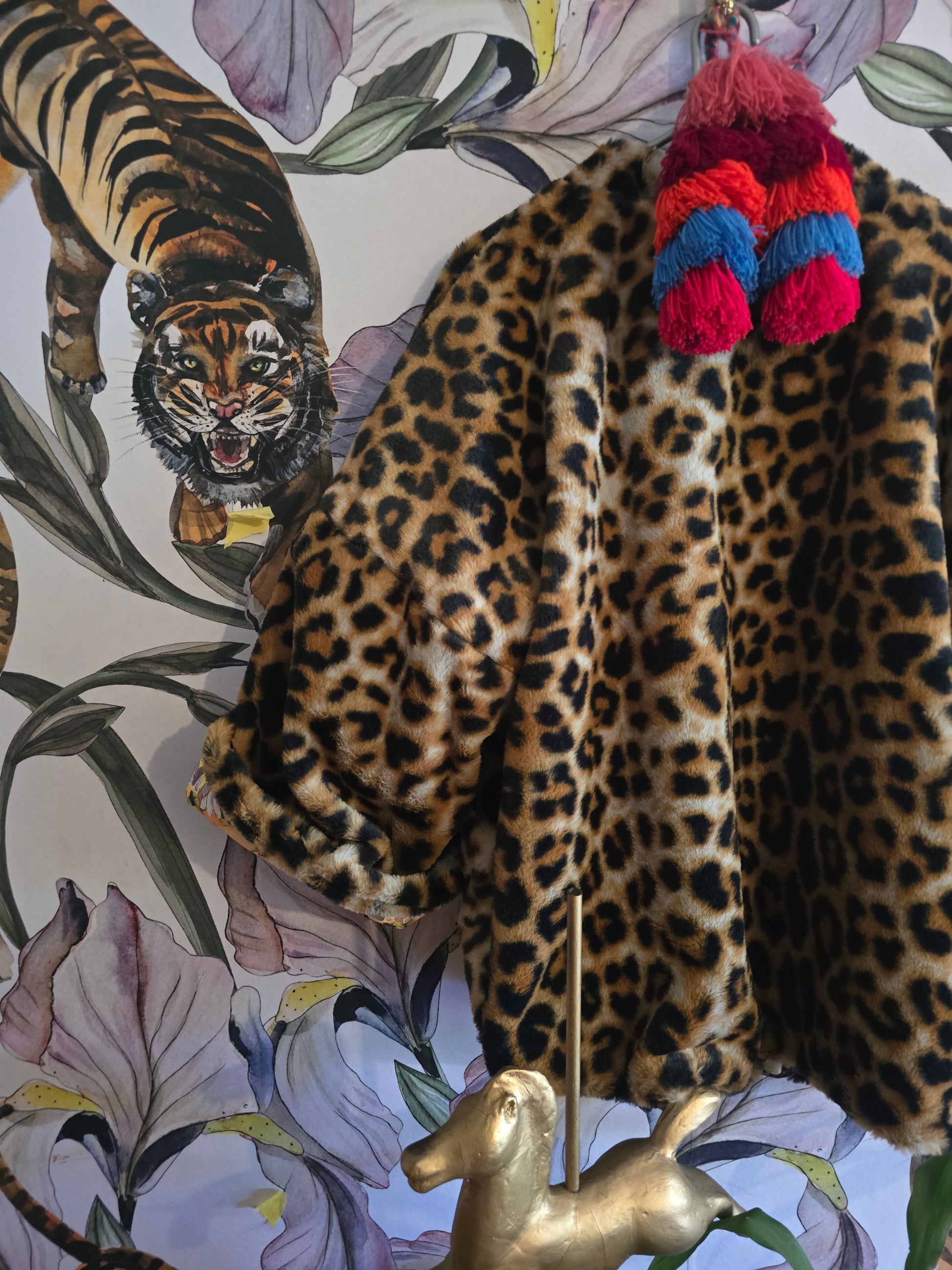 The BOUJEE LEOPARD REVERSIBLE FAUX FUR WITH FLORAL #1