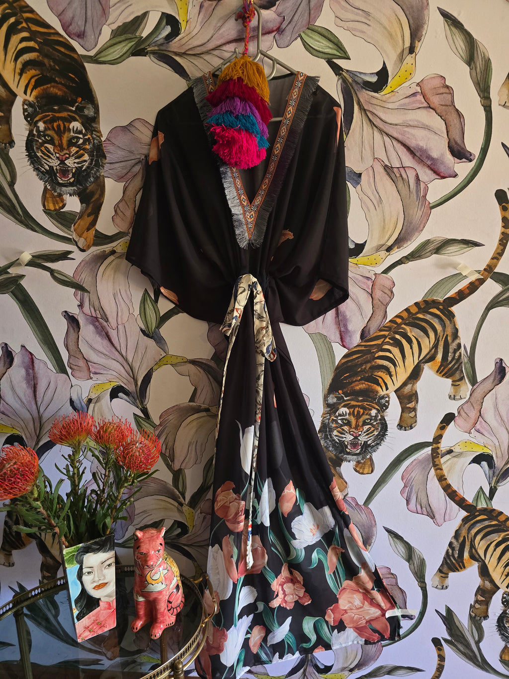 The TULIP LONG KAFTAN DARK NAVY