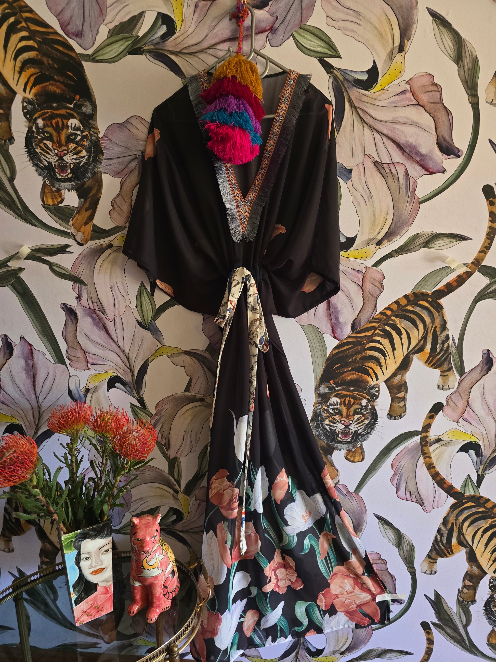 The TULIP LONG KAFTAN DARK NAVY