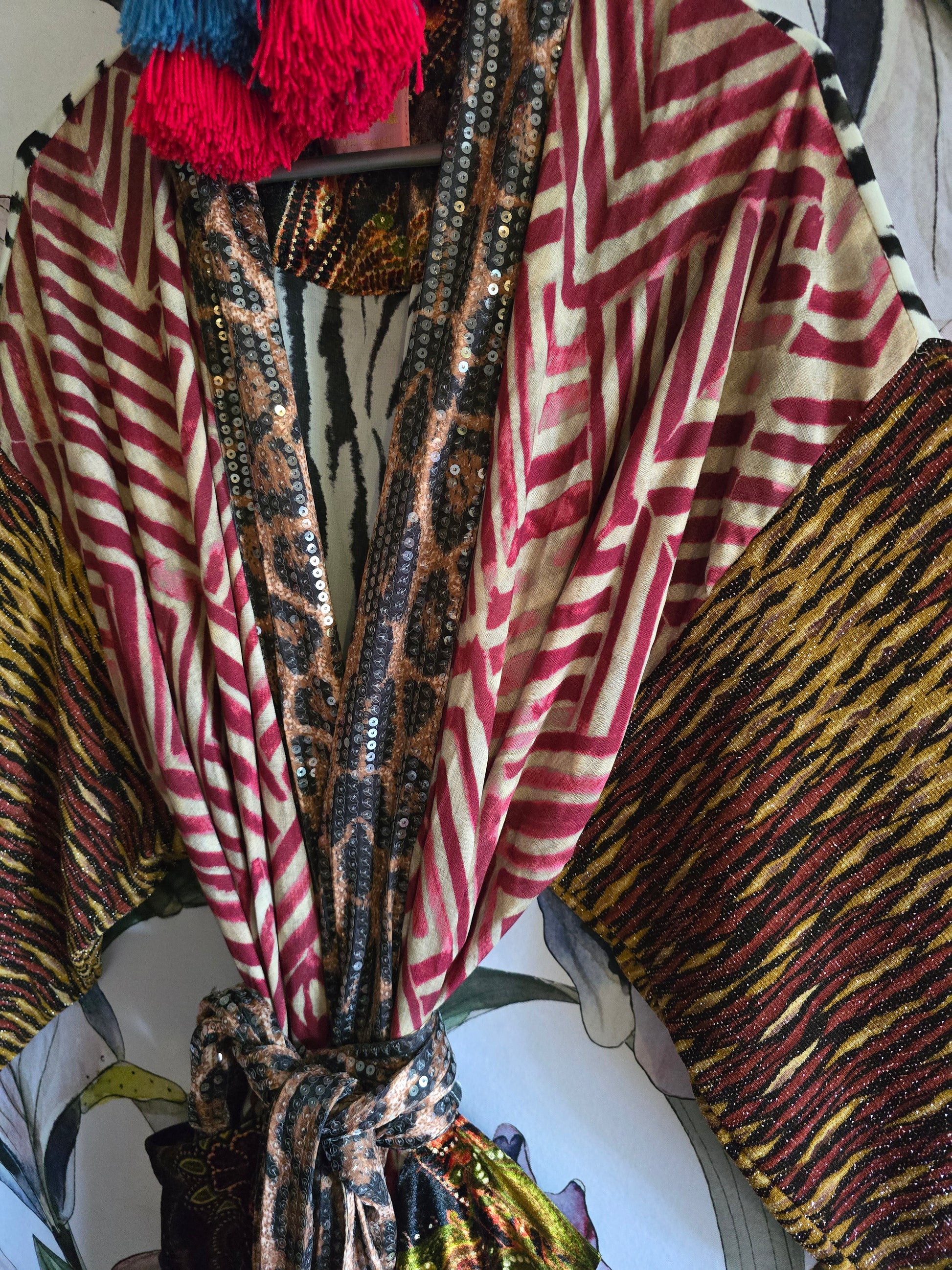 The GLAMAZON leopard and Zebra kimono