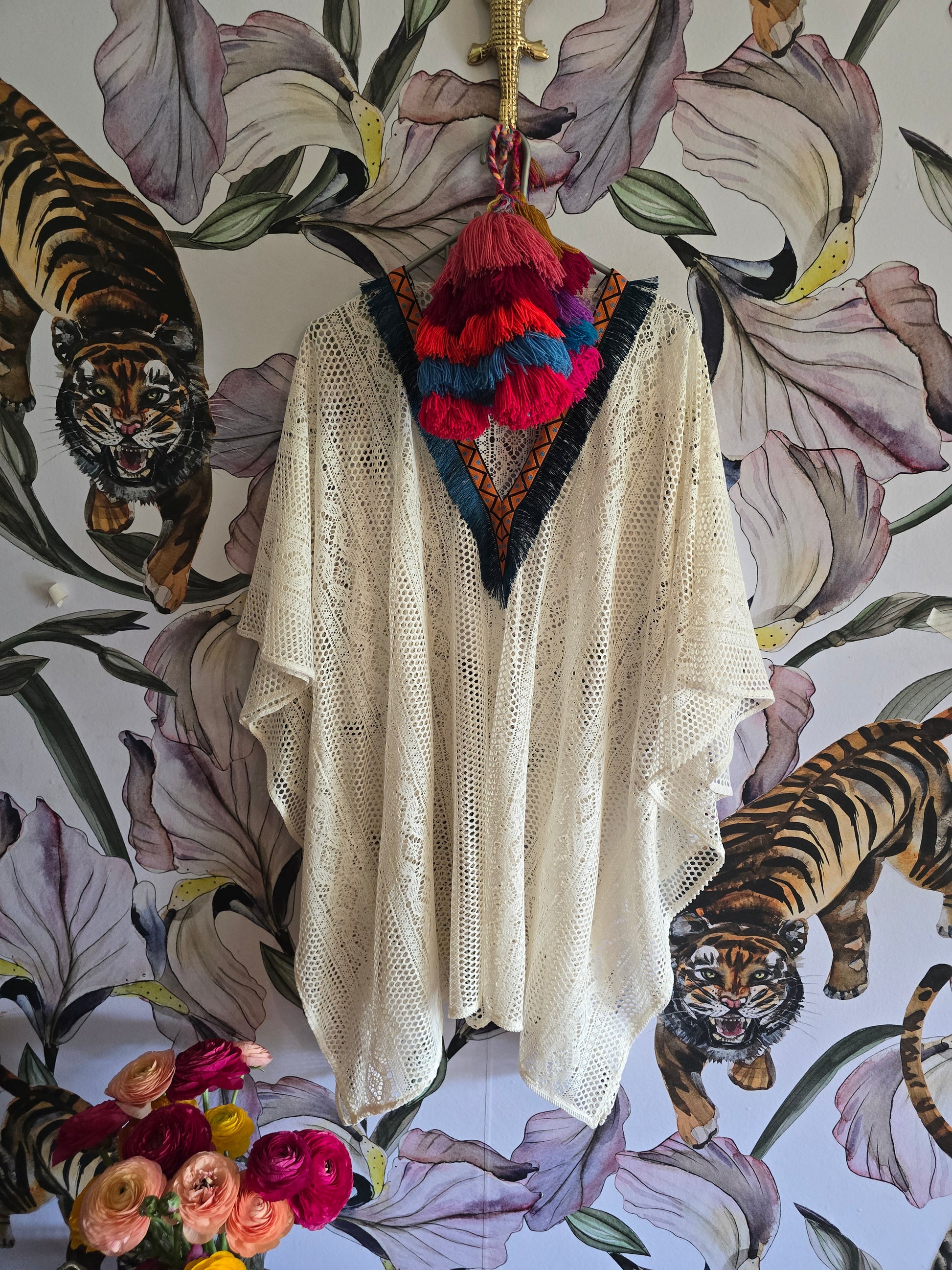 The CROCHET LACE KAFTAN TOP