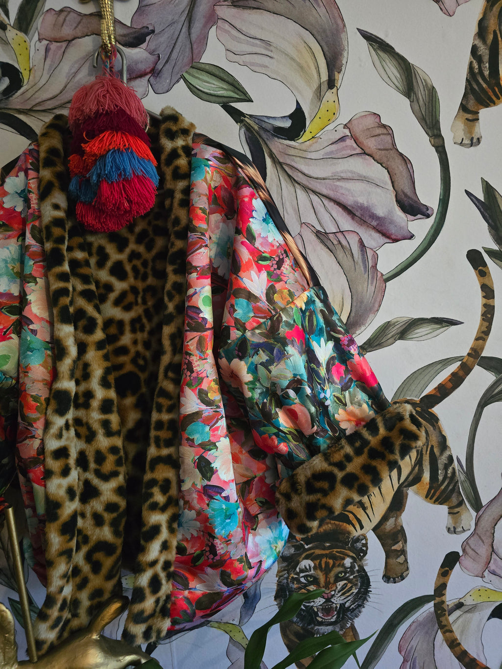 The BOUJEE LEOPARD REVERSIBLE FAUX FUR WITH FLORAL #3