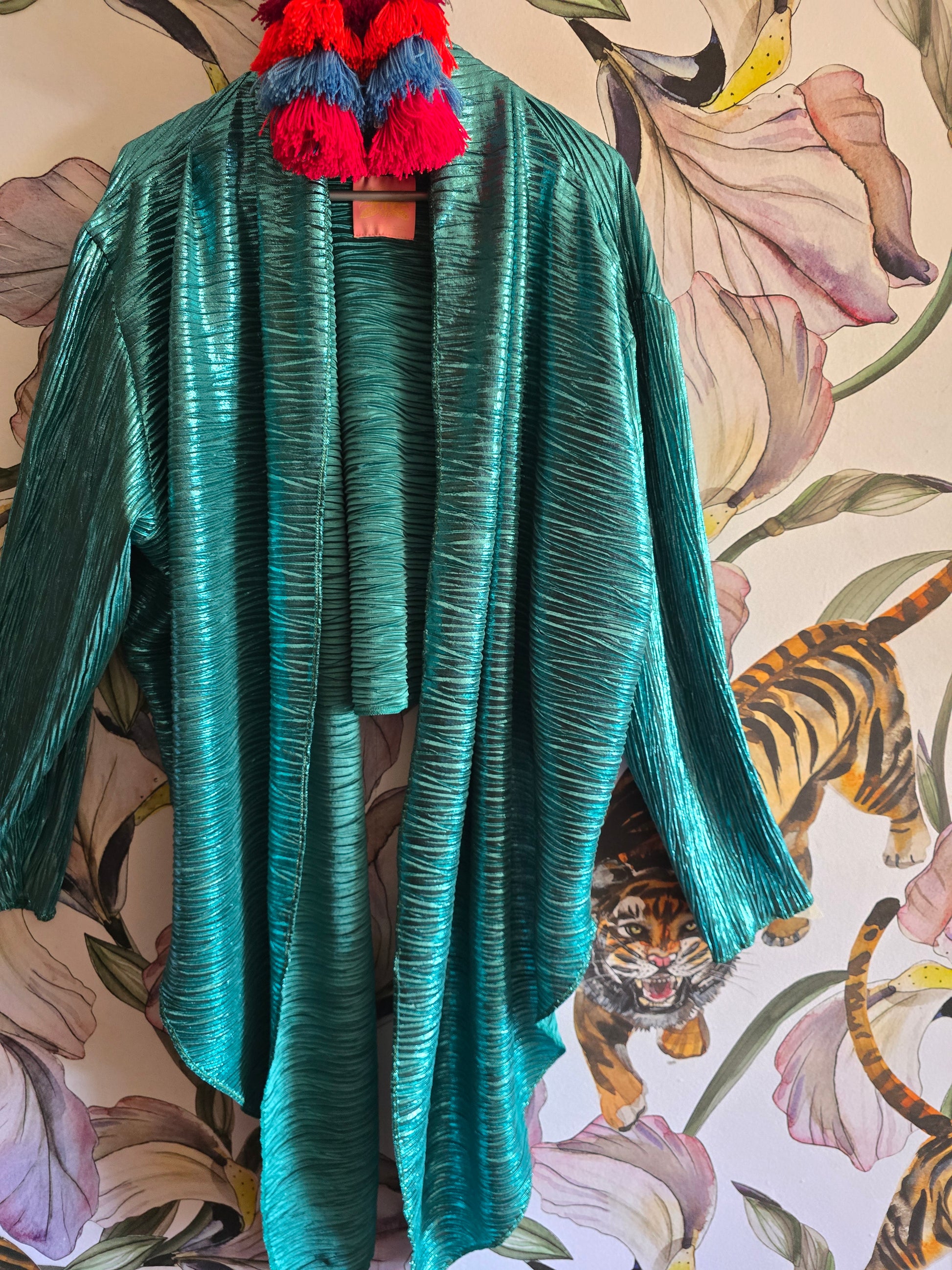 THE METALIC GREEN LONG SLEEVE WRAP
