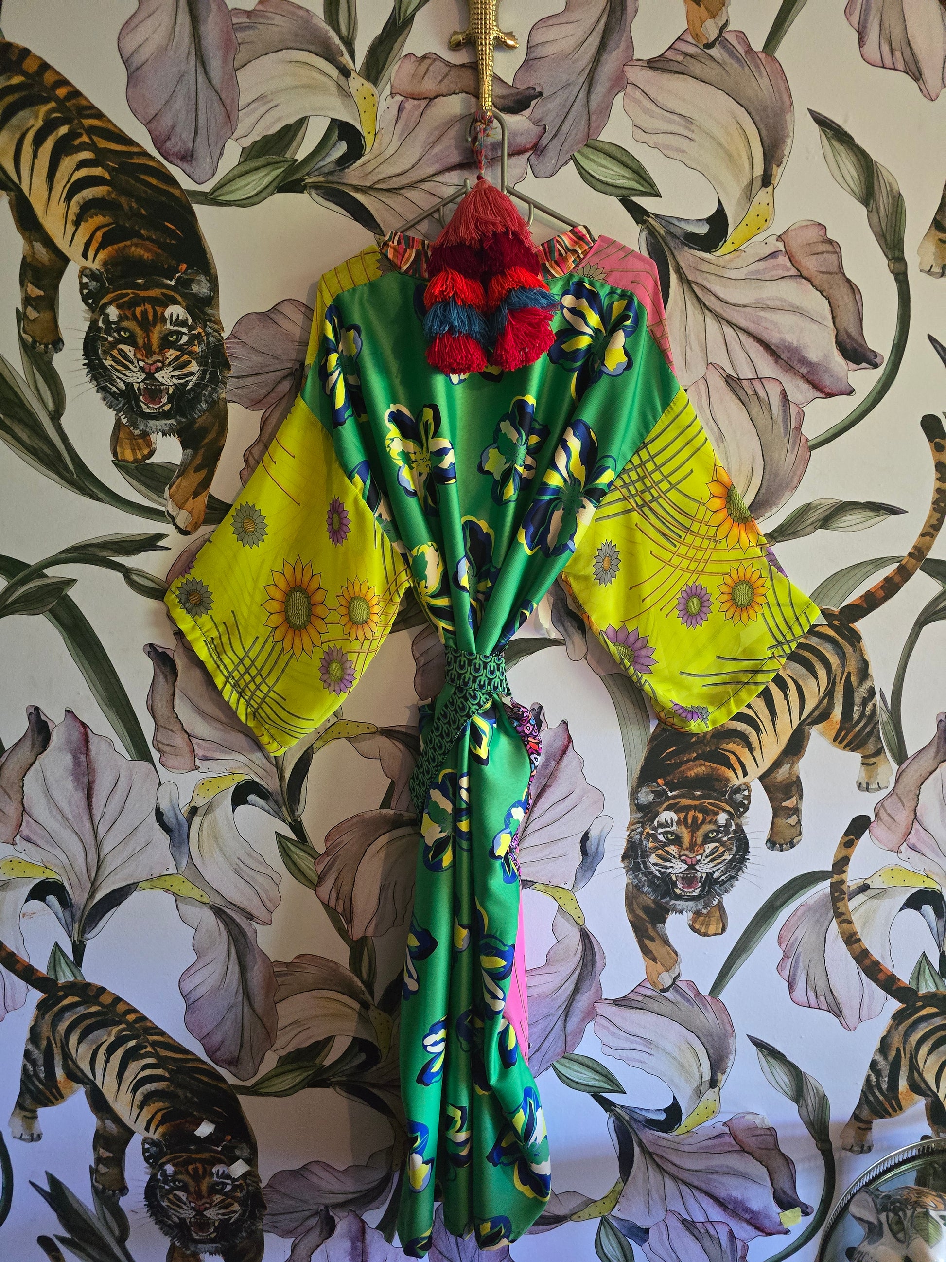 The ELECTRIC GREEN TROPICAL KIMONO