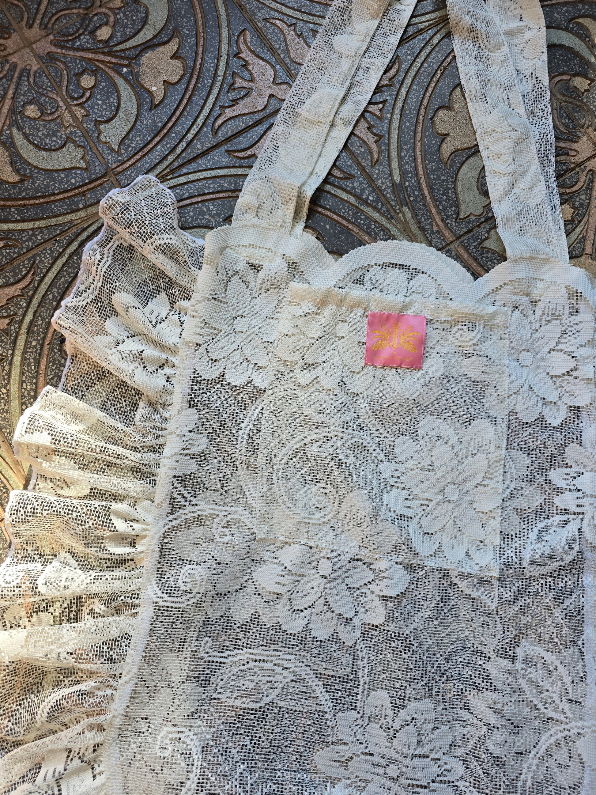 The VINTAGE BOHO LACE BEACH BAG