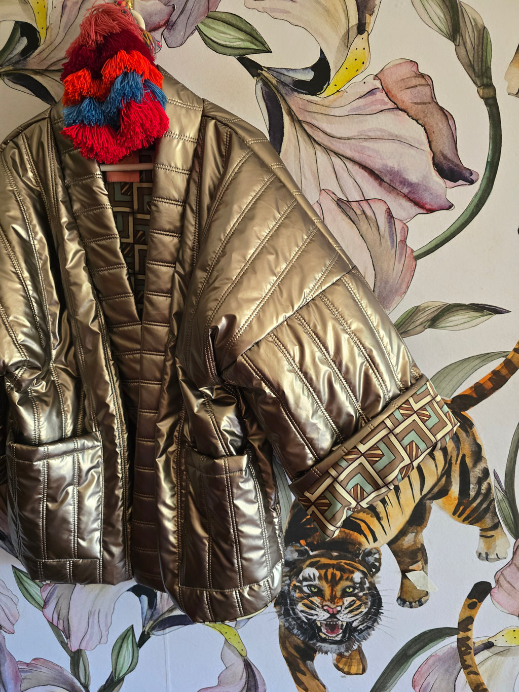 The GUN METAL COOL MOM PUFFER-FULLY REVERSIBLE