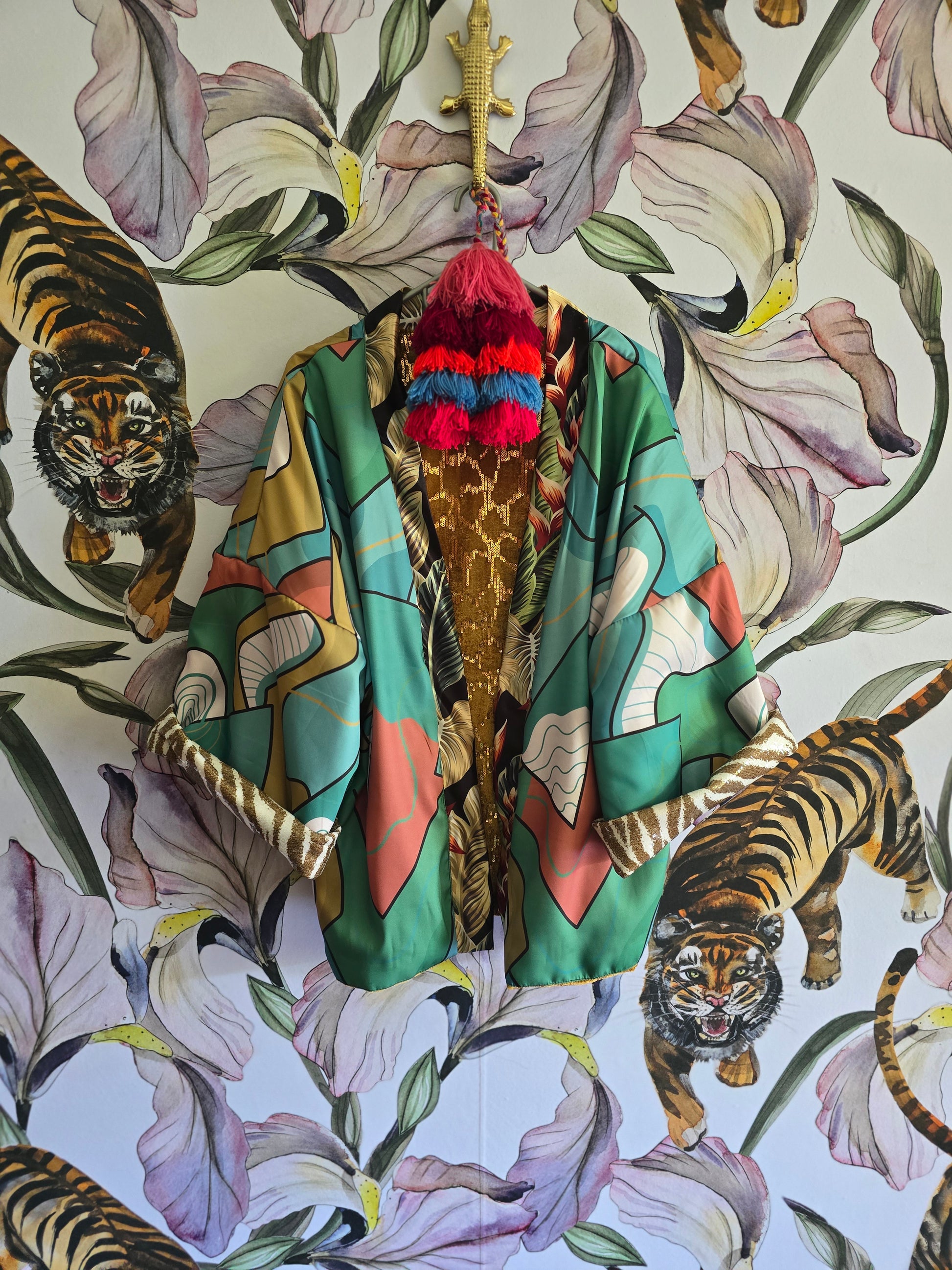 The BLING BLING BABY VELVET & SEQUINS BOMBER JACKET