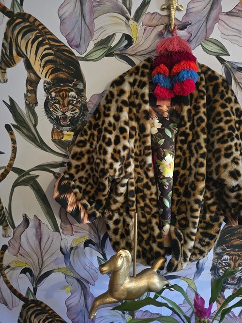 The BOUJEE LEOPARD REVERSIBLE FAUX FUR WITH FLORAL #4