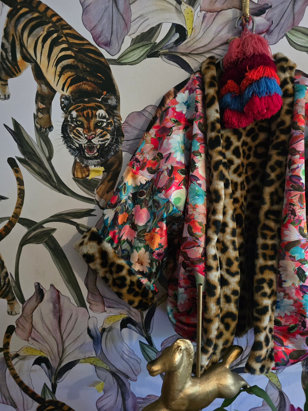 The BOUJEE LEOPARD REVERSIBLE FAUX FUR WITH FLORAL #3