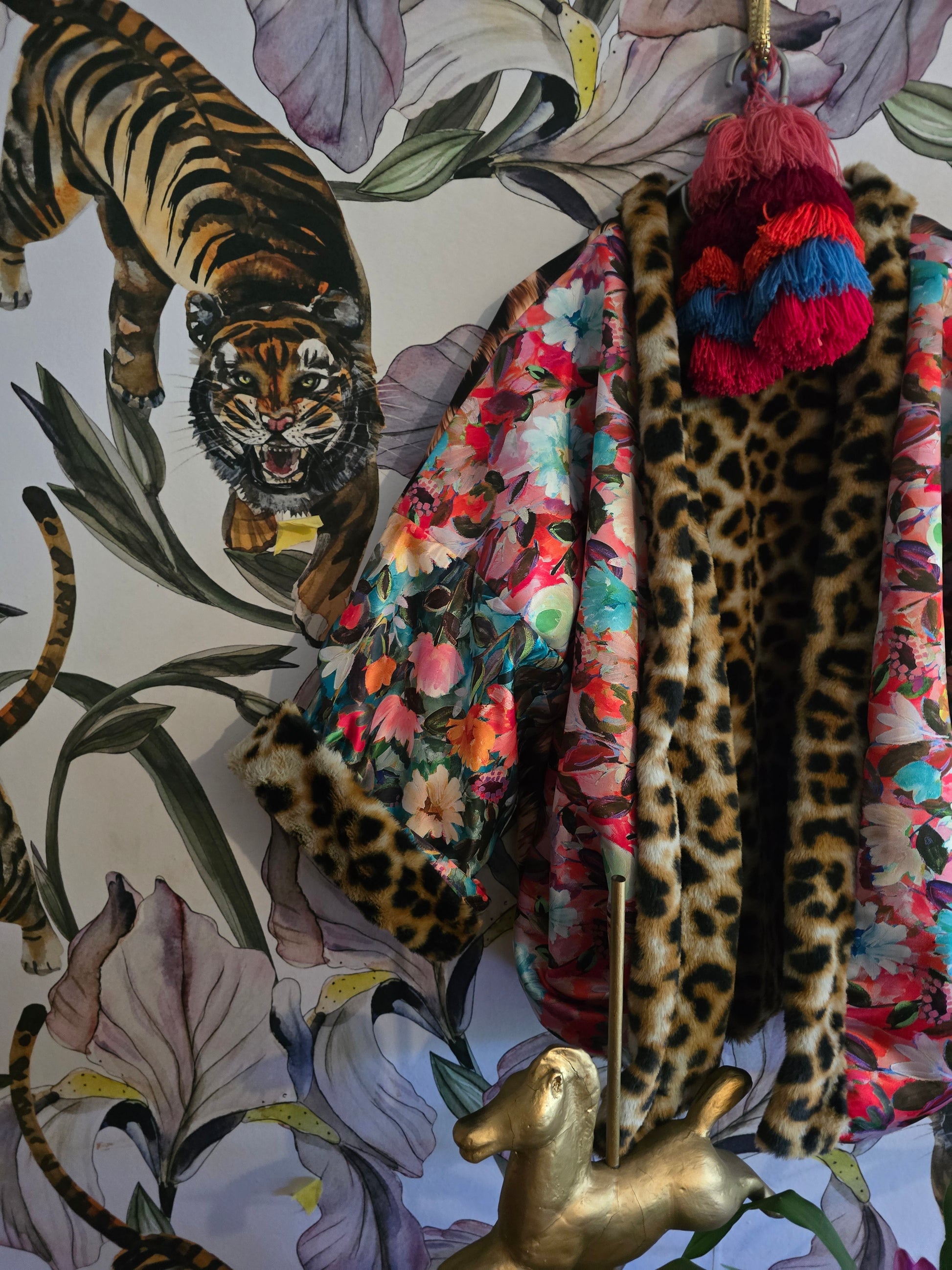 The BOUJEE LEOPARD REVERSIBLE FAUX FUR WITH FLORAL #3