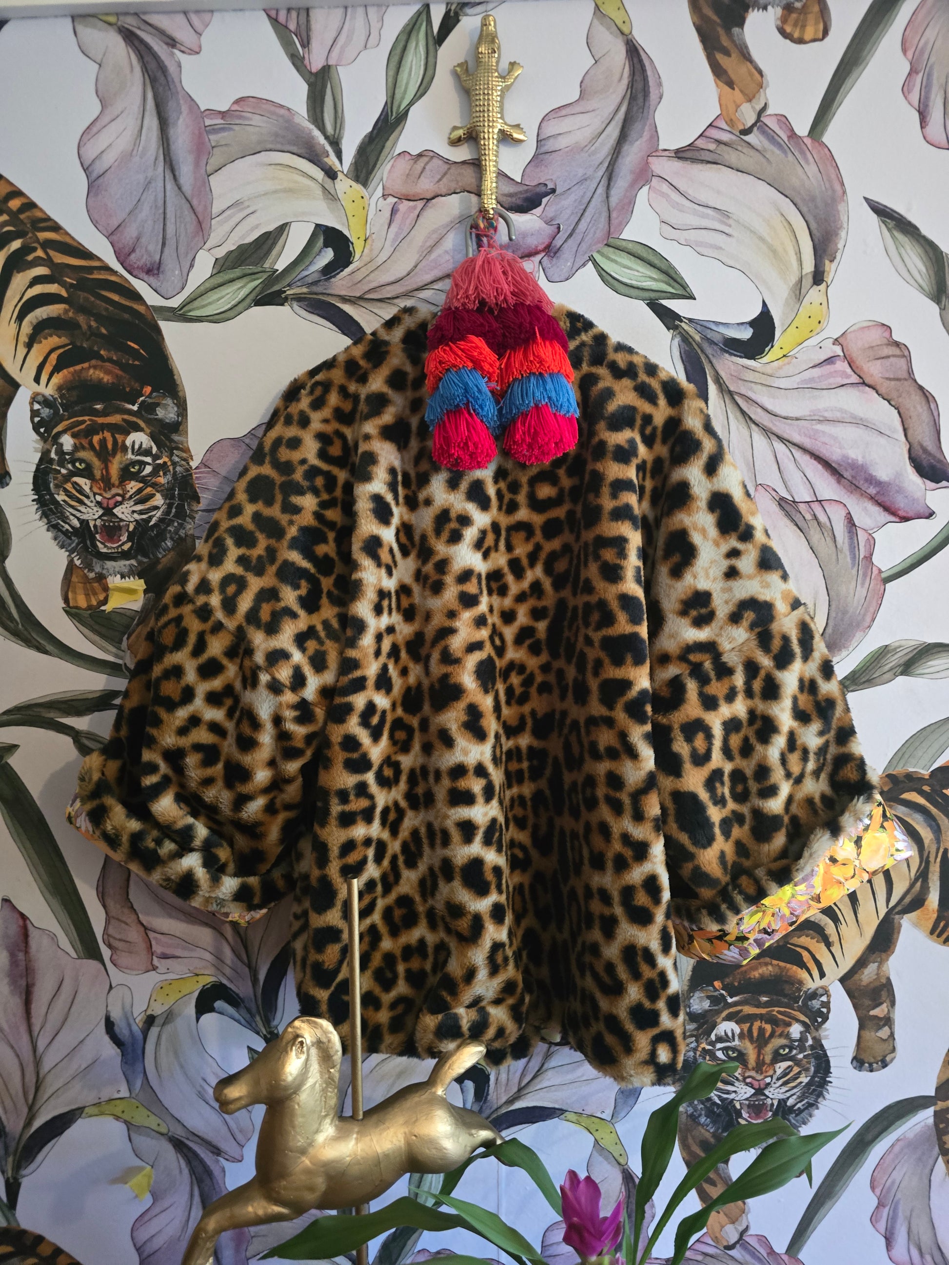 The BOUJEE LEOPARD REVERSIBLE FAUX FUR WITH FLORAL #1