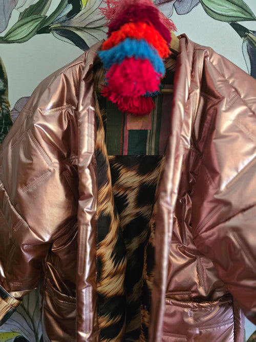 The COOL MOM PINK & LEOPARD REVERSIBLE PUFFER JACKET 🐆 ONLY ONE AVAILABLE