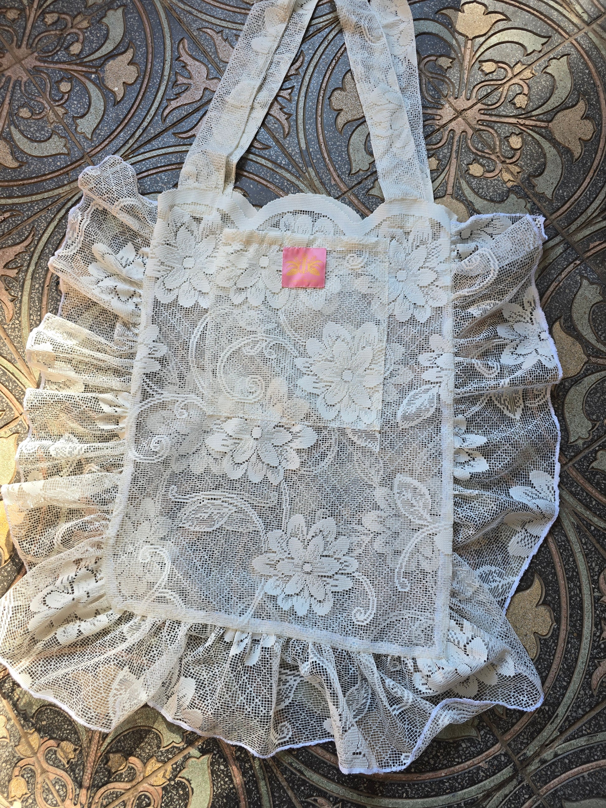 The VINTAGE BOHO LACE BEACH BAG