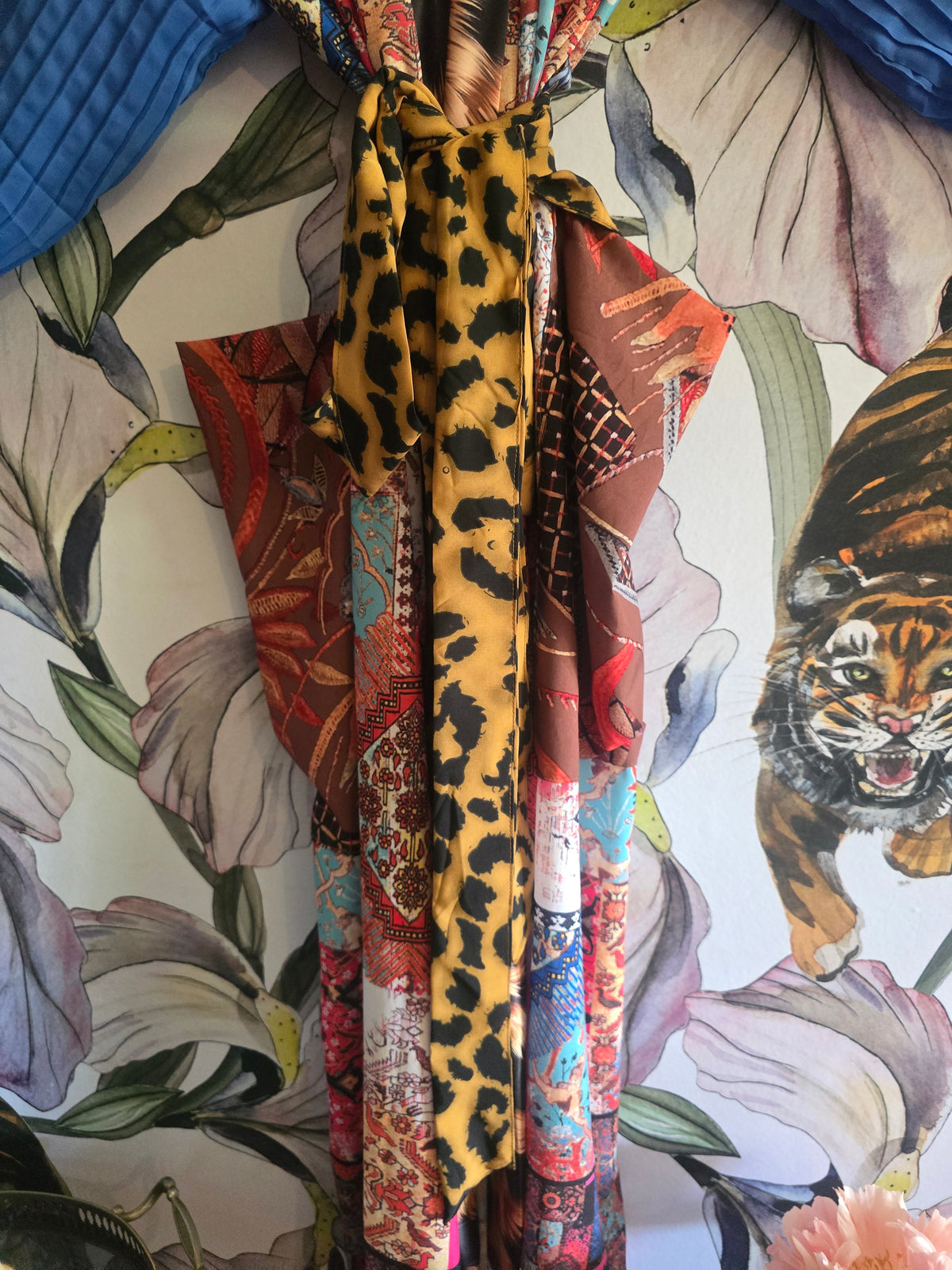 The JUNGLE KIMONO WITH BLUE CHIFFON SLEEVE #3