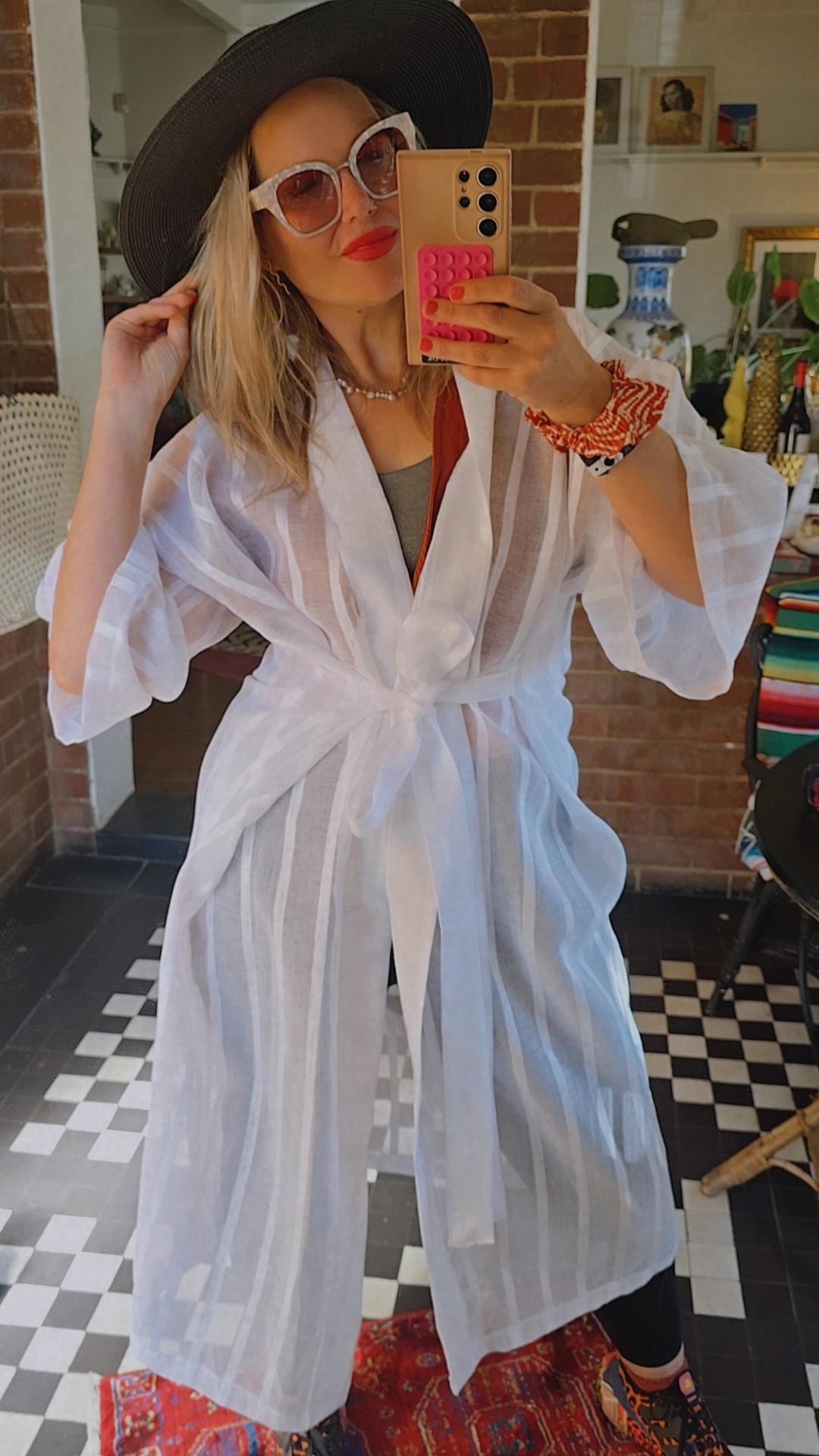 The LAMU SHEER  MUSLIN KIMONO