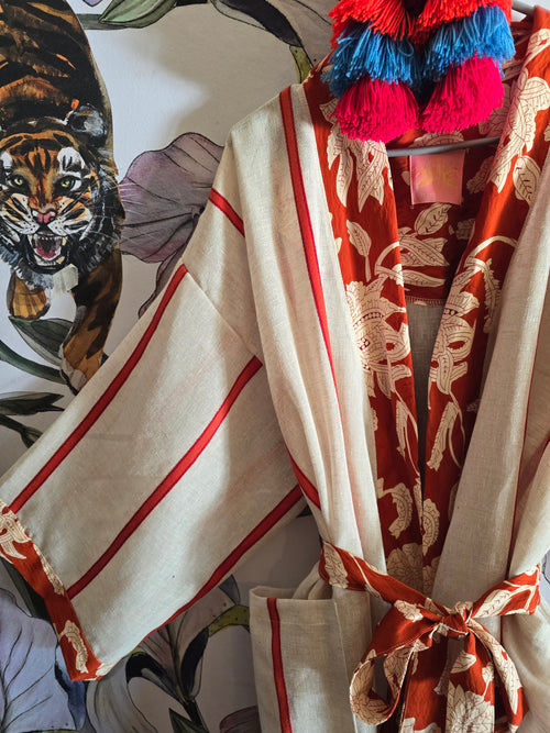 The SOUTH OF FRANCE LINEN KIMONO