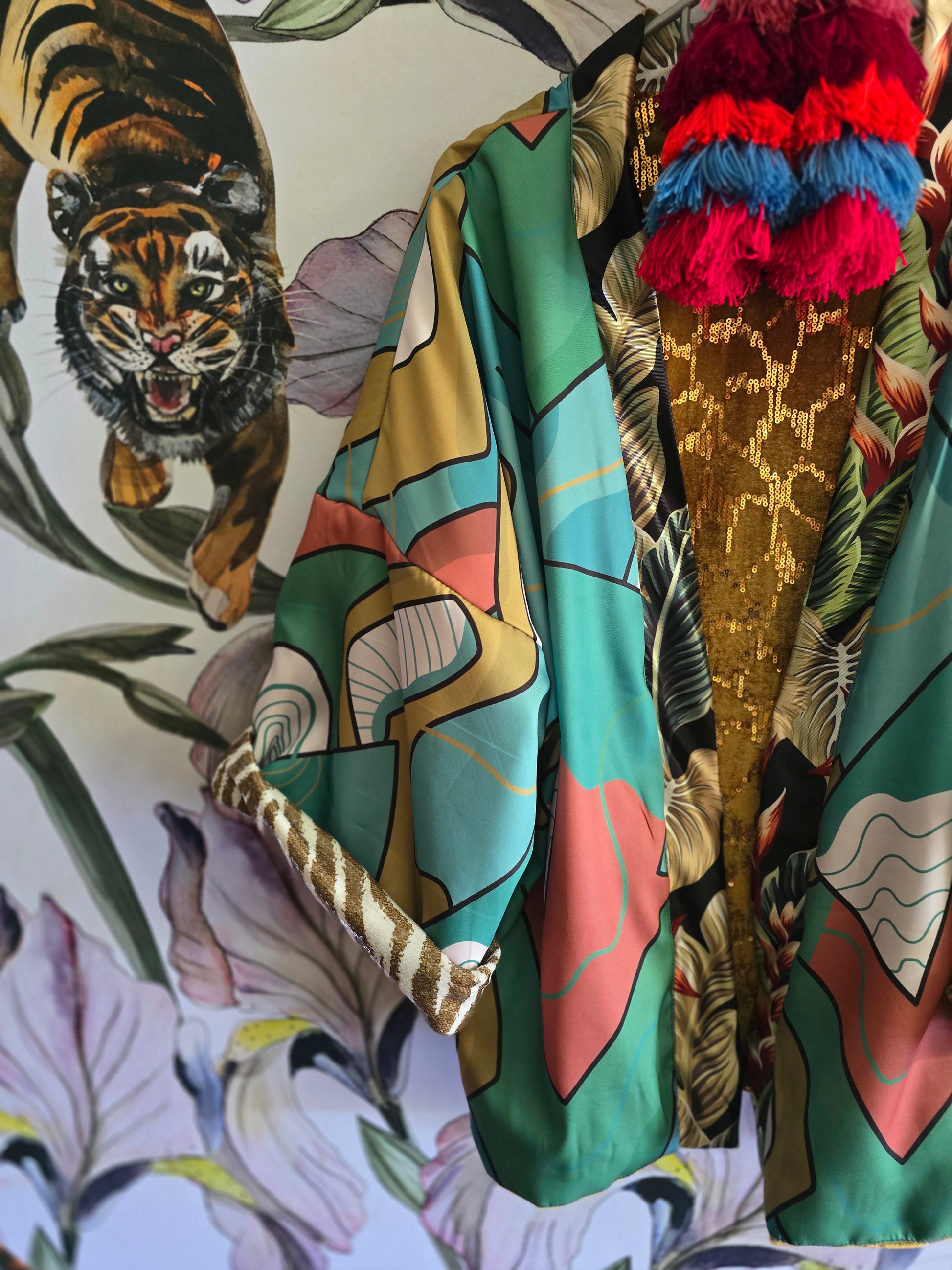 The BLING BLING BABY VELVET & SEQUINS BOMBER JACKET